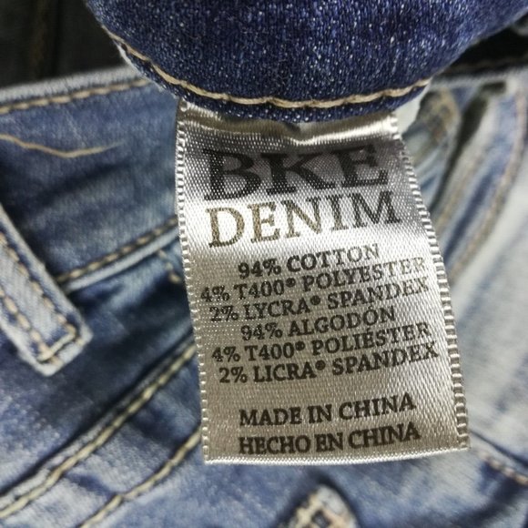 BKE Mens Jeans Alec Straight Leg‎ Blue Denim Stone Wash Whiskering 28 - Picture 14 of 14